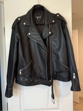 Missguided Black Faux Leather Jacket